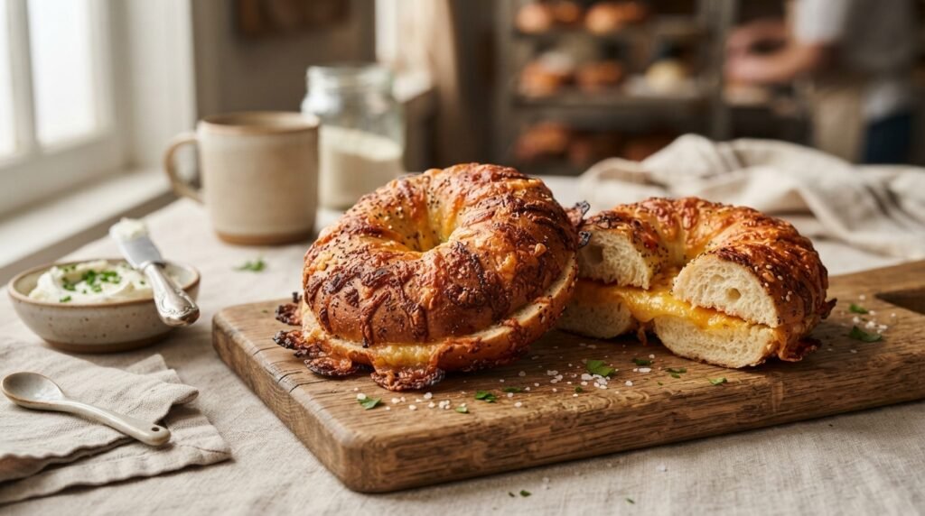 4-Ingredient Cheese Bagels