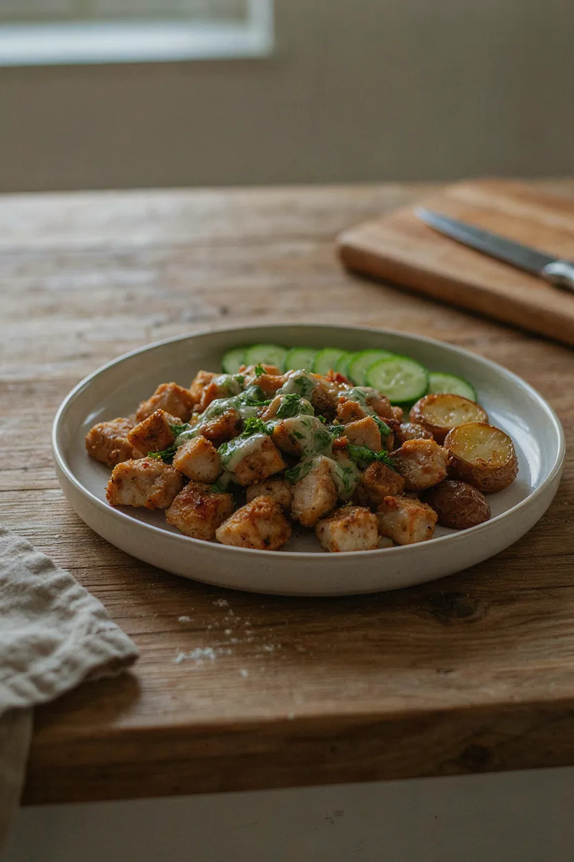 Air Fryer Chicken and Potato Bowl