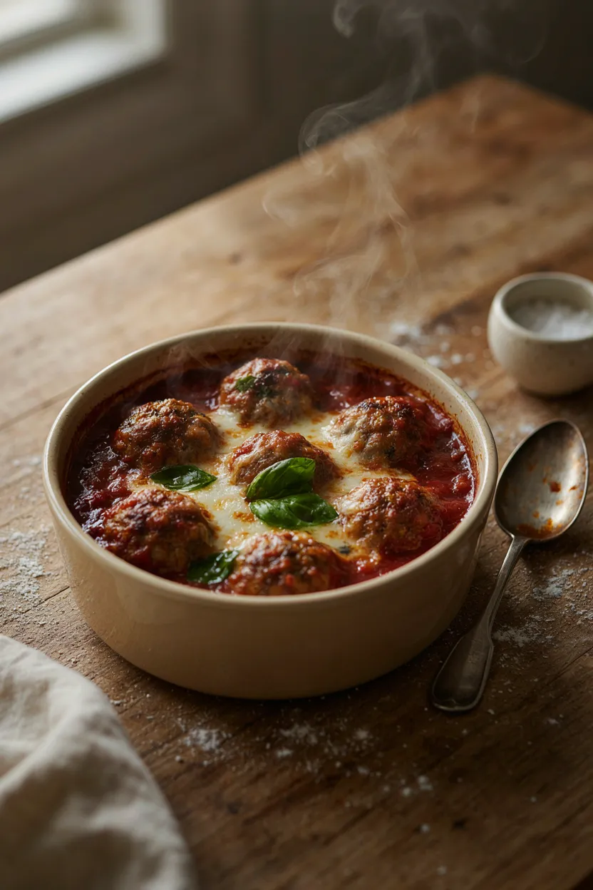 Baked Meatballs in Tomato Sauce