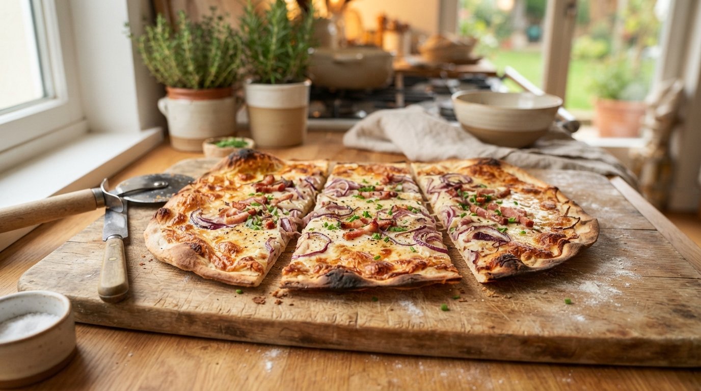 Cheesy Flammkuchen Recipe