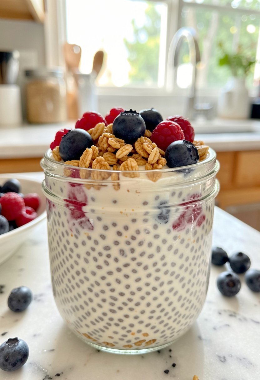 Chia Seed Pudding with Granola