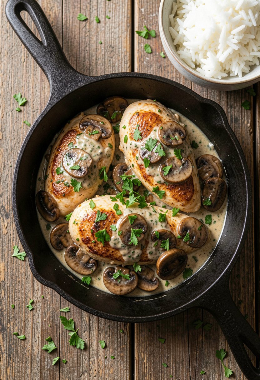 Creamy Chicken and Mushroom Skillet