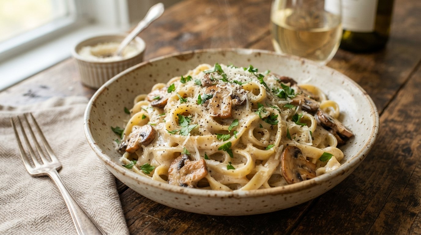 Creamy Mushroom Pasta Recipe