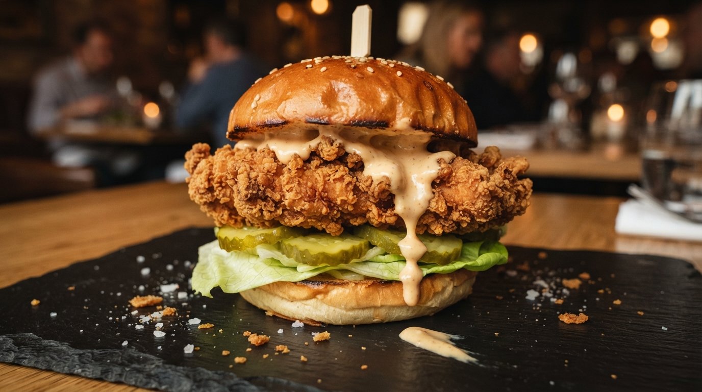 Crispy Fried Chicken Burger Recipe