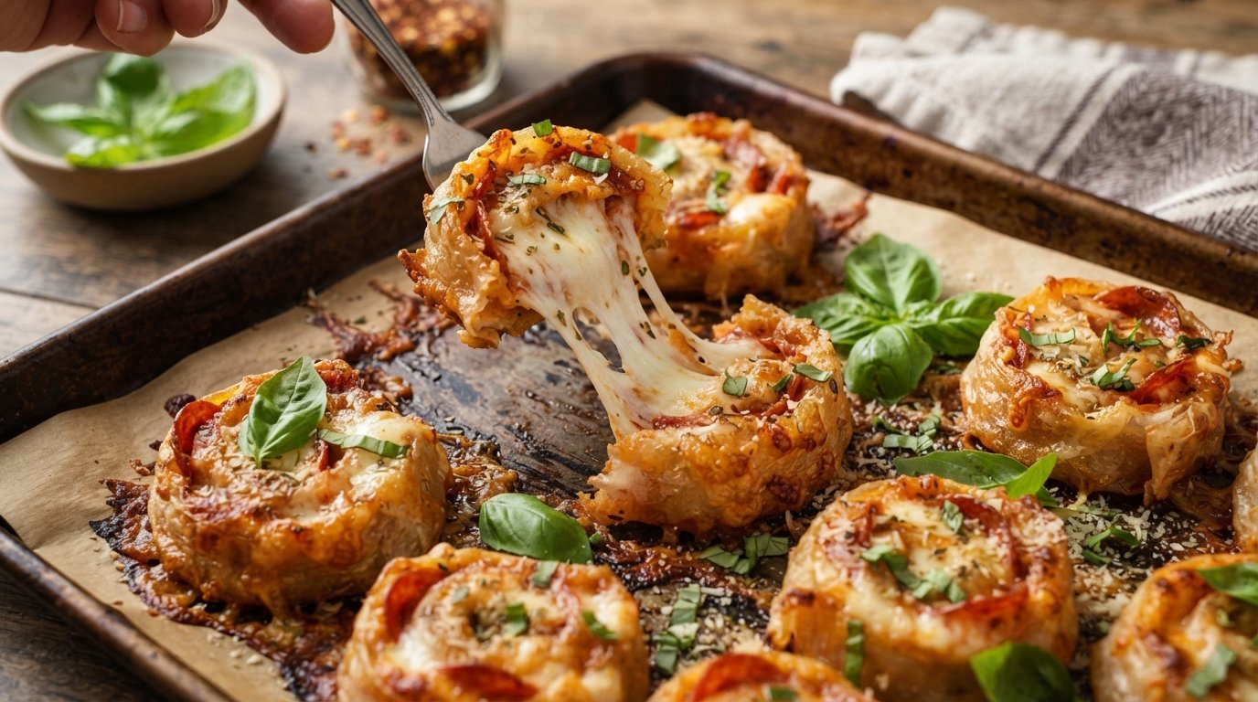 Crispy Rice Paper Pizza Rolls