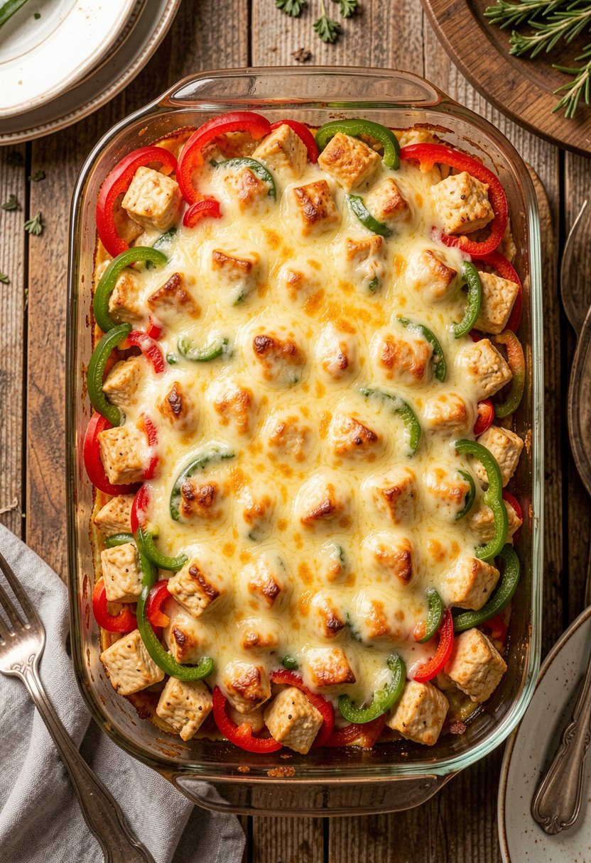 Easy Bell Pepper Chicken Casserole