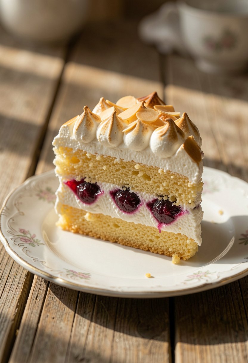 German Gooseberry Meringue Cake