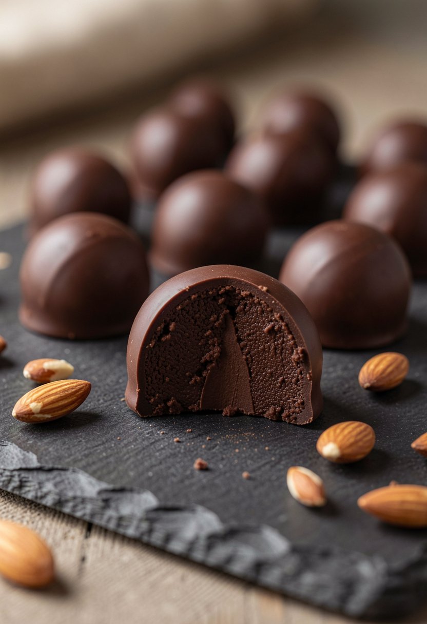 Healthy Chocolate Almond Truffles