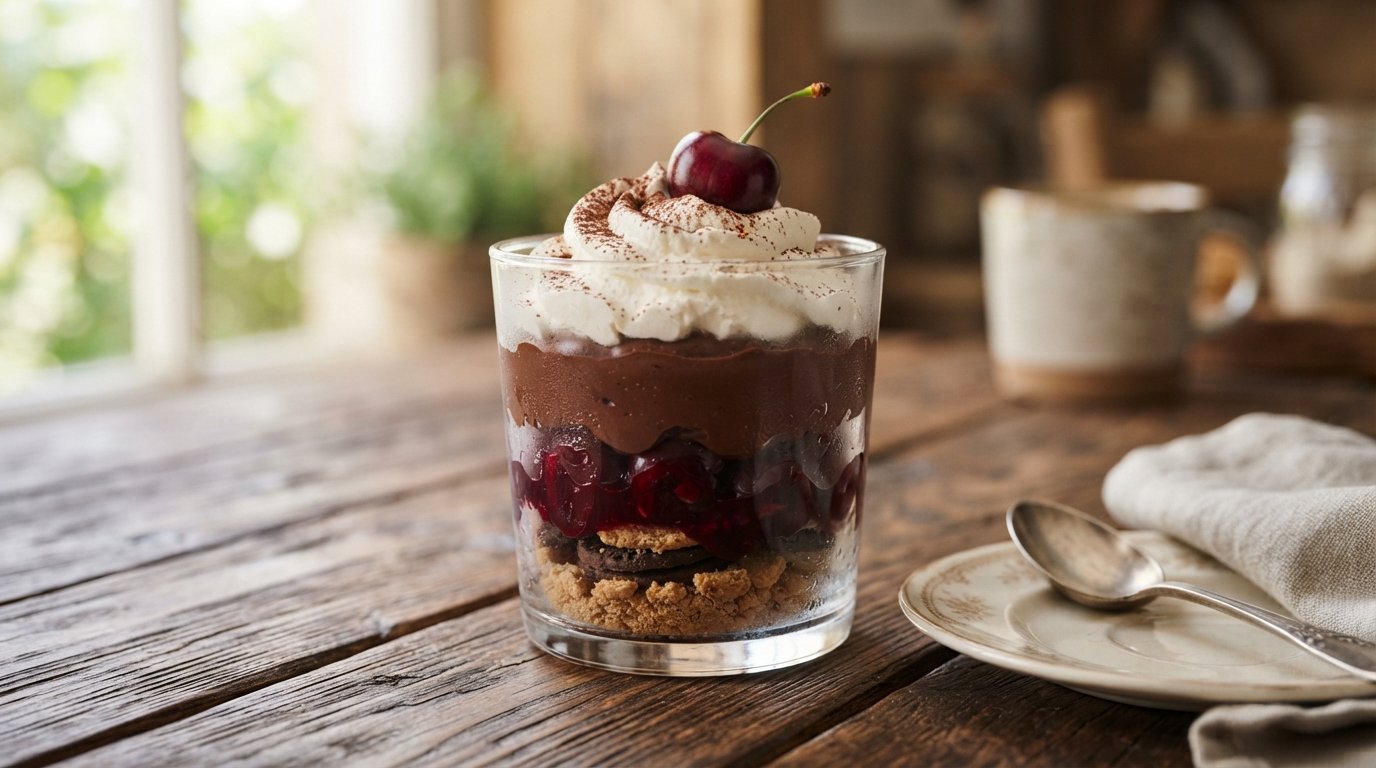 High Protein Black Forest Dessert