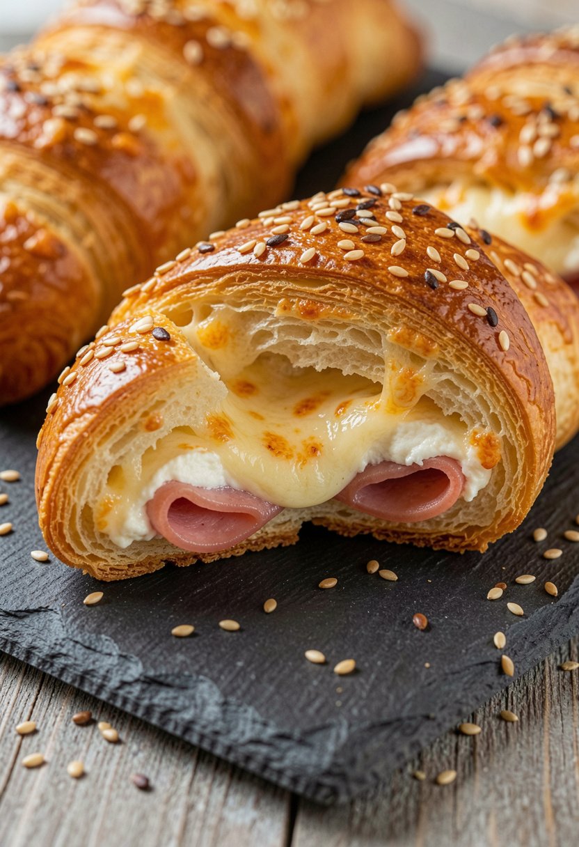 High Protein Pizza Croissants