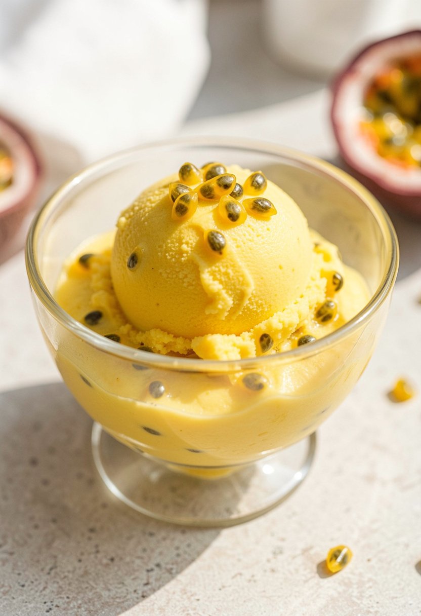 Passion Fruit Vanilla Protein Ice Cream