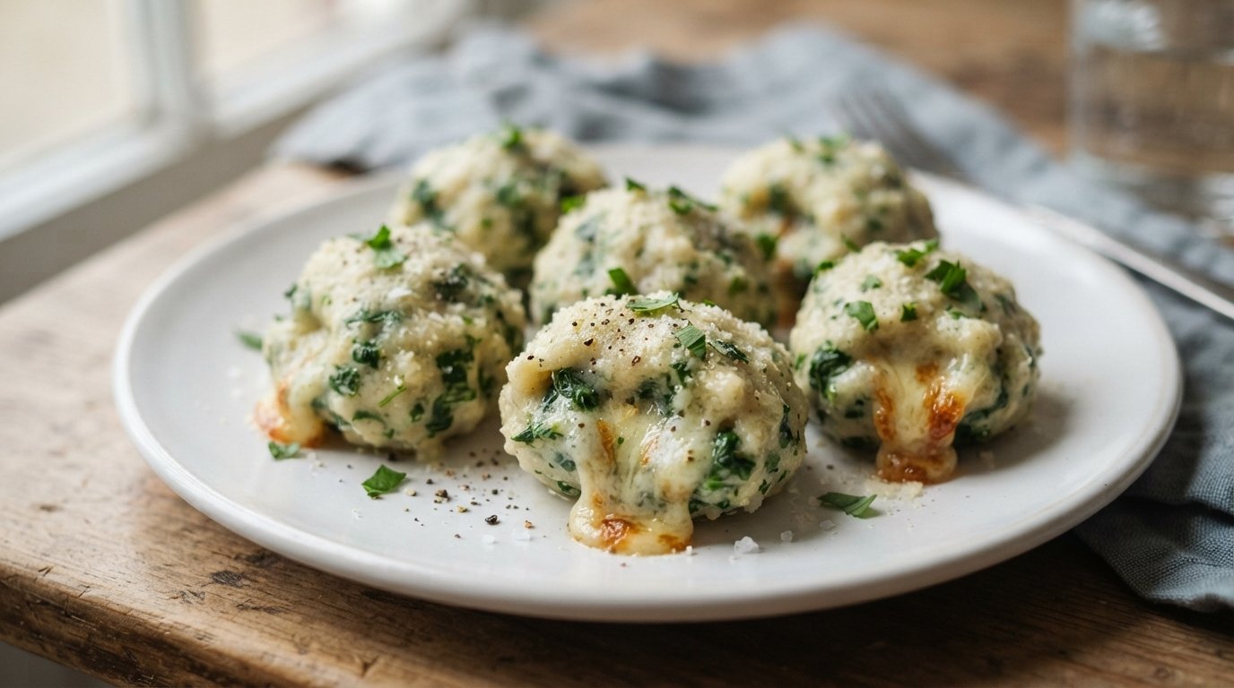 Potato Spinach Cheese Balls