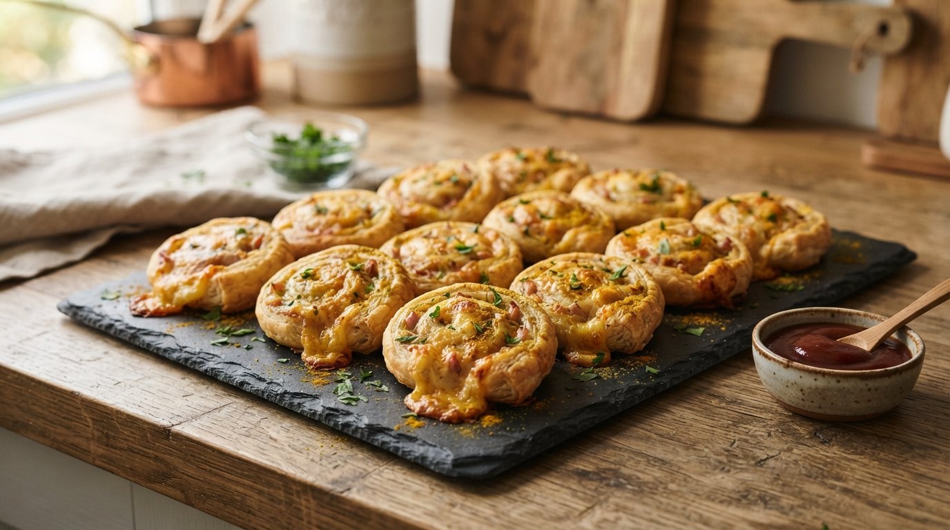 Savory Puff Pastry Pinwheels