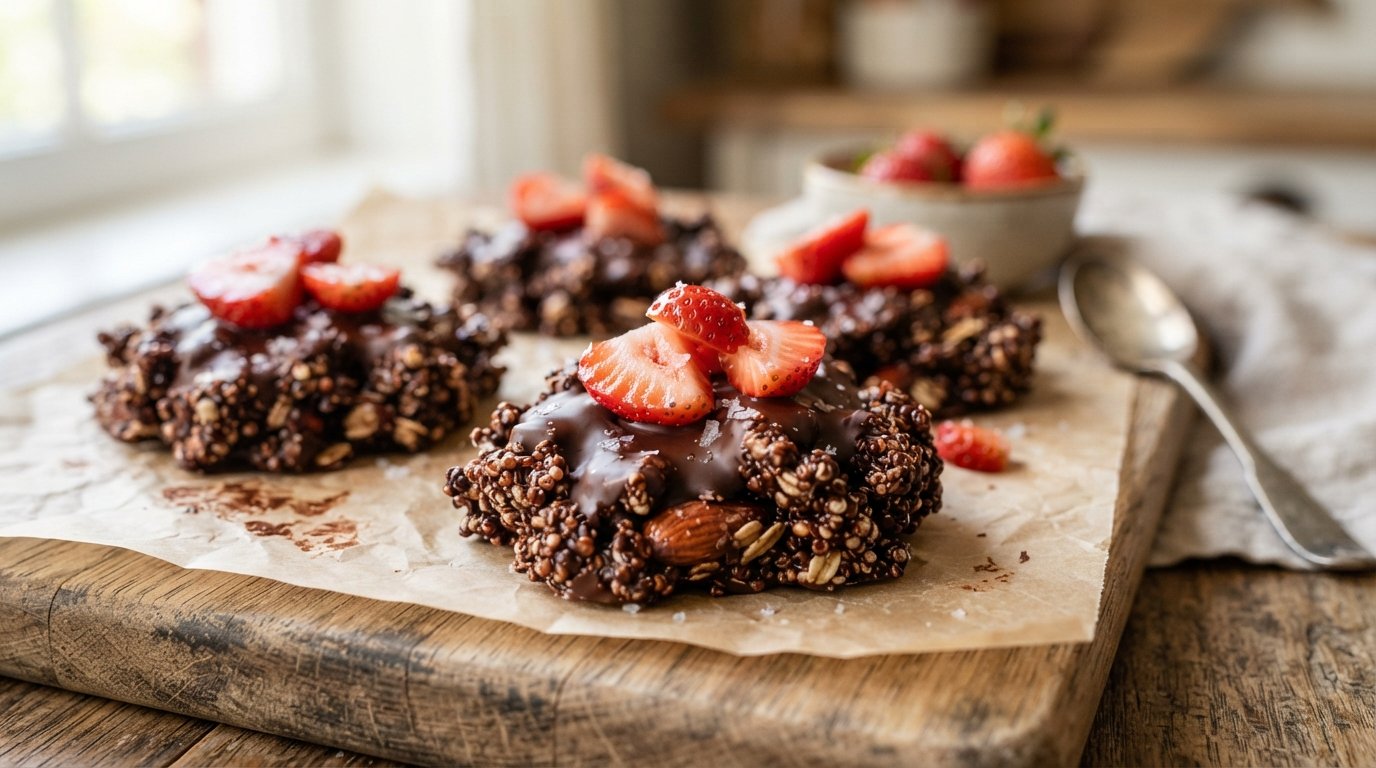 Strawberry Chocolate Quinoa Bites