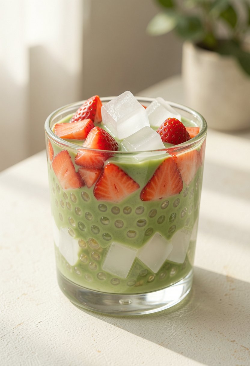 Strawberry Matcha Sago Recipe