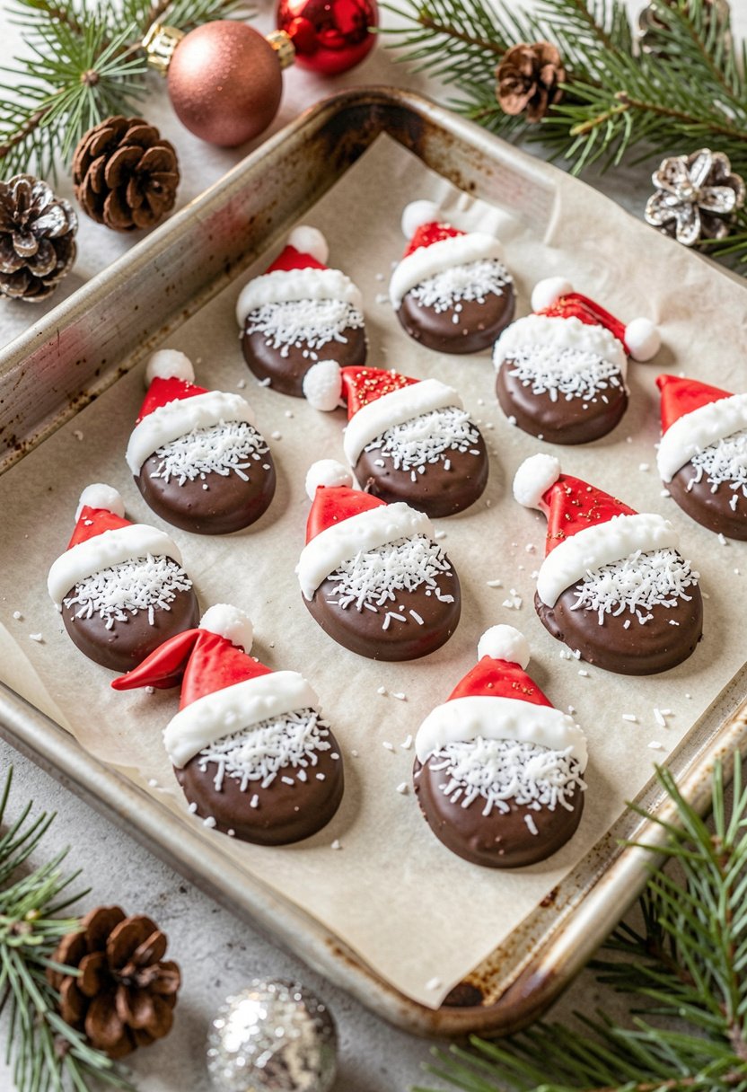Sugar Free Coconut Santa Hat Treats