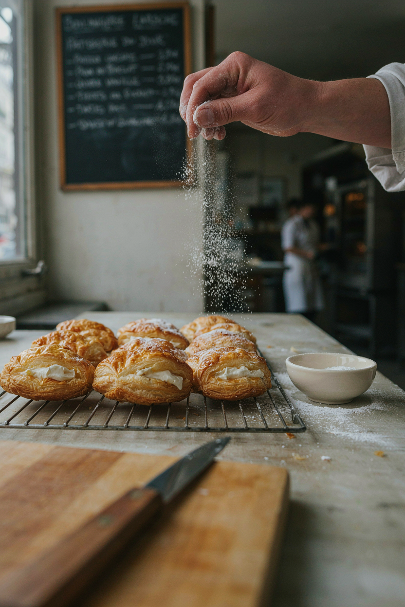 Sweet Quark Puff Pastry Pastries