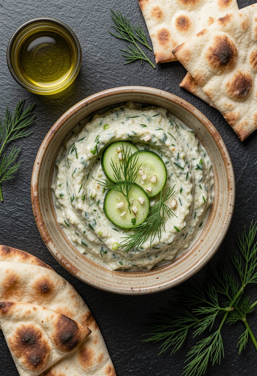 creamy cucumber garlic dip