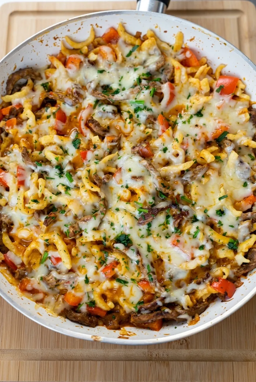 Beef Egg Noodle Skillet
