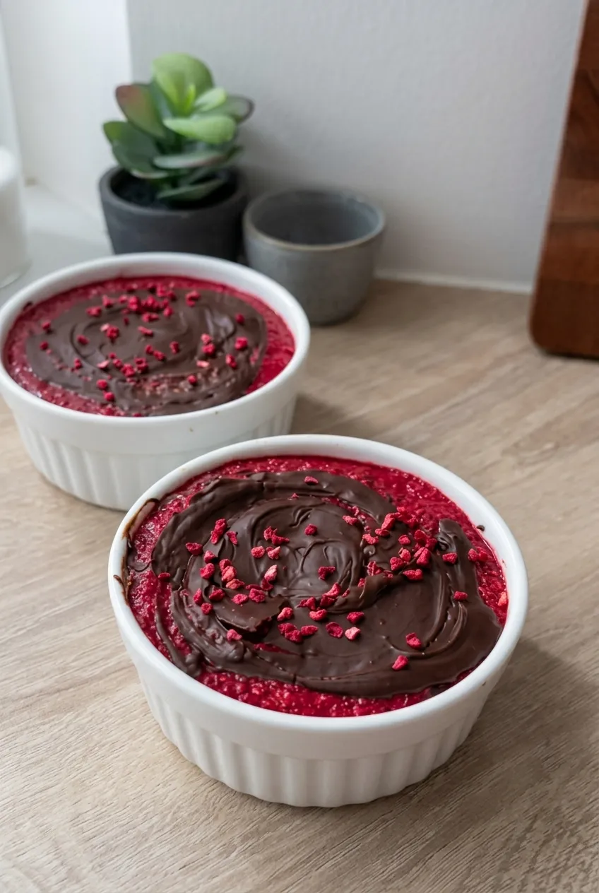 Dark Chocolate Raspberry Fudge Bowl