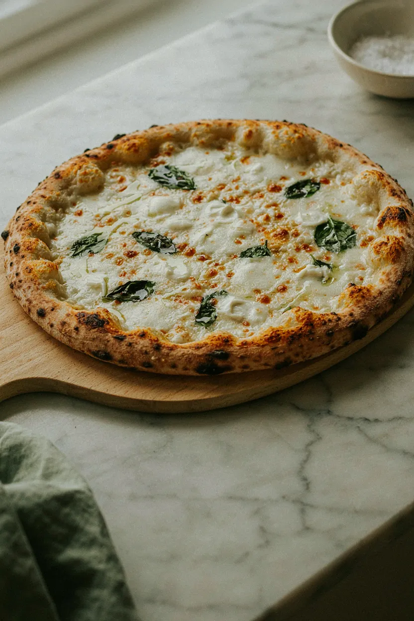 Garlic Herb Cream Cheese White Pizza