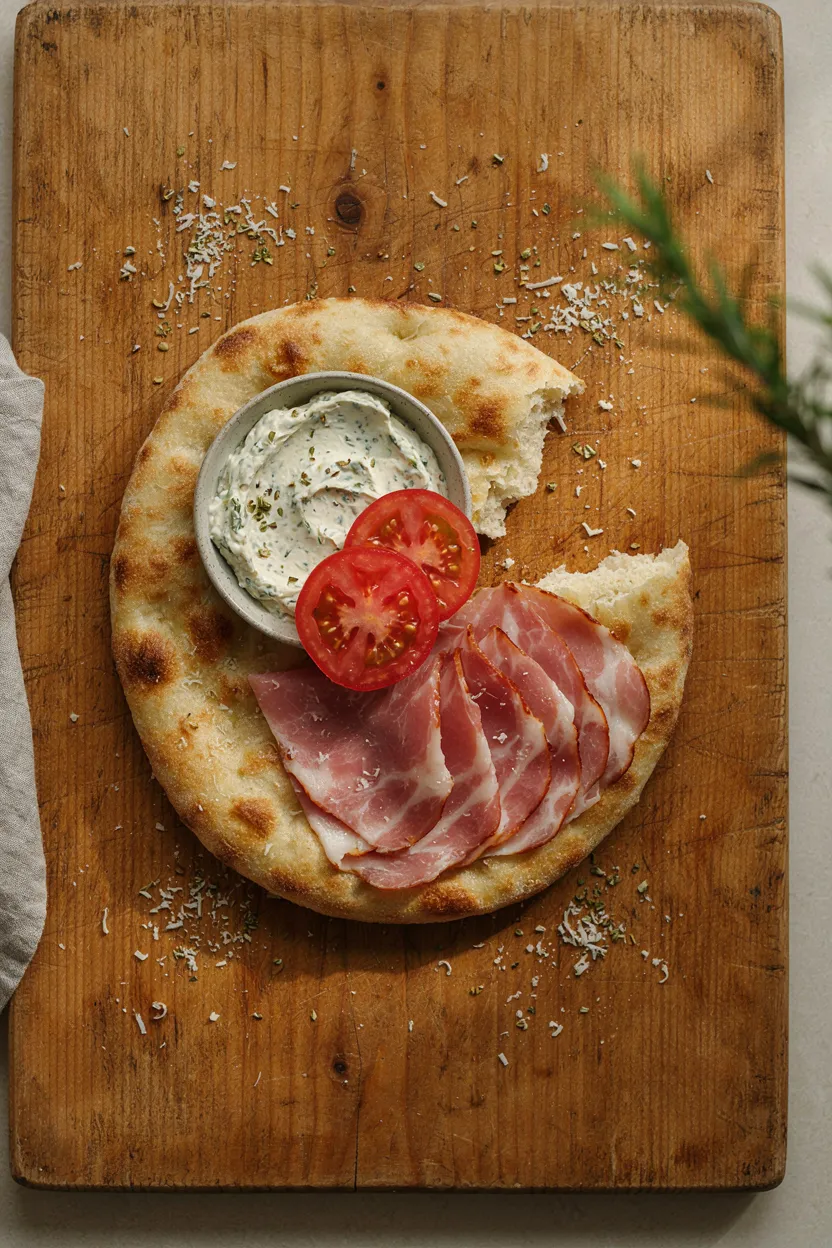 Grilled Ham and Cheese Flatbread