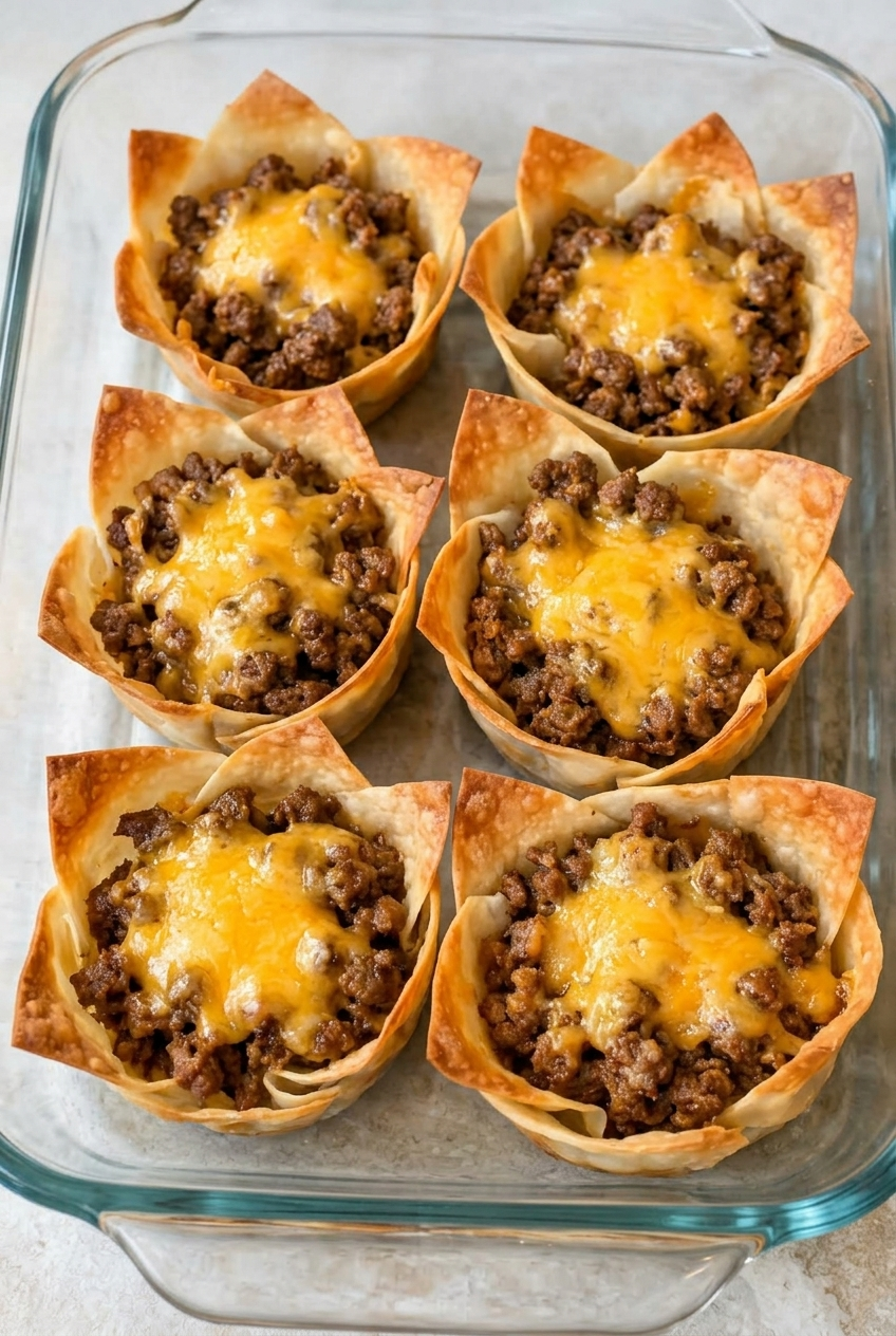 beef taco cups